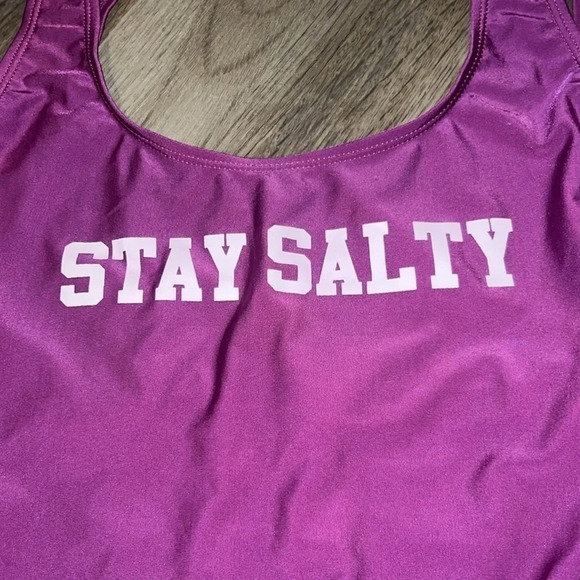 YMI Purple Stay Salty NWT Purple Swimsuit Size Medium - Picture 3 of 6